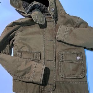 Abercrombie & Fitch SZ M Army Green Full Zip Hooded Jacket